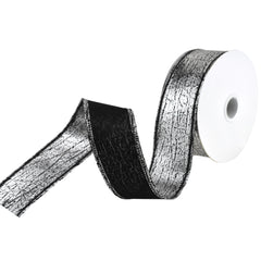 Elegant Cracked Lamé Wired Ribbon, 1-1/2-Inch, 10-Yard