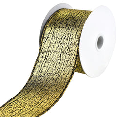 Elegant Cracked Lamé Wired Ribbon, 2-1/2-Inch, 10-Yard