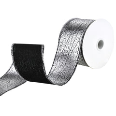 Elegant Cracked Lamé Wired Ribbon, 2-1/2-Inch, 10-Yard