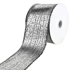 Elegant Cracked Lamé Wired Ribbon, 2-1/2-Inch, 10-Yard