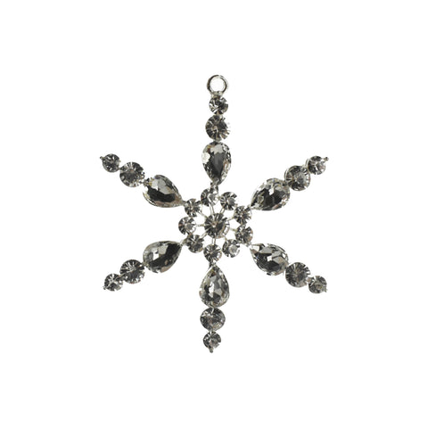 Beaded Snowflake Christmas Ornament, 3-1/4-Inch