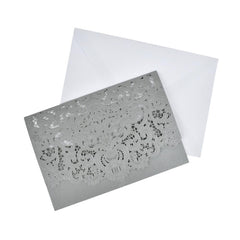 Blank Rectangular Scroll Lace Laser Cut Invitations, 7-1/2-Inch, 8-Piece