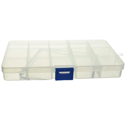 Plastic Organizer Box, 15 Slot, 6-3/4-Inch