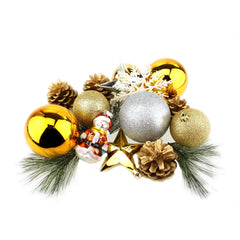 Christmas Ornaments and Pinecone Bowl Filler, 16-Piece