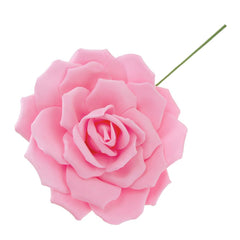 Rose Foam Flower with Stem, 13-Inch