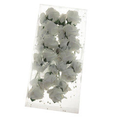 Foam Rose Flower with Pearl Beads, 5-1/2-Inch, 12-Count