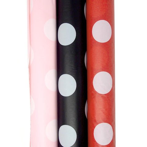 Polka Dot Plastic Table Roll Uncut, 40-Inch x 100-Inch