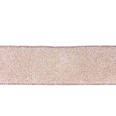 Metallic Micro Mesh Wired Ribbon, 2-1/2-Inch, 10-Yard - Rose Gold