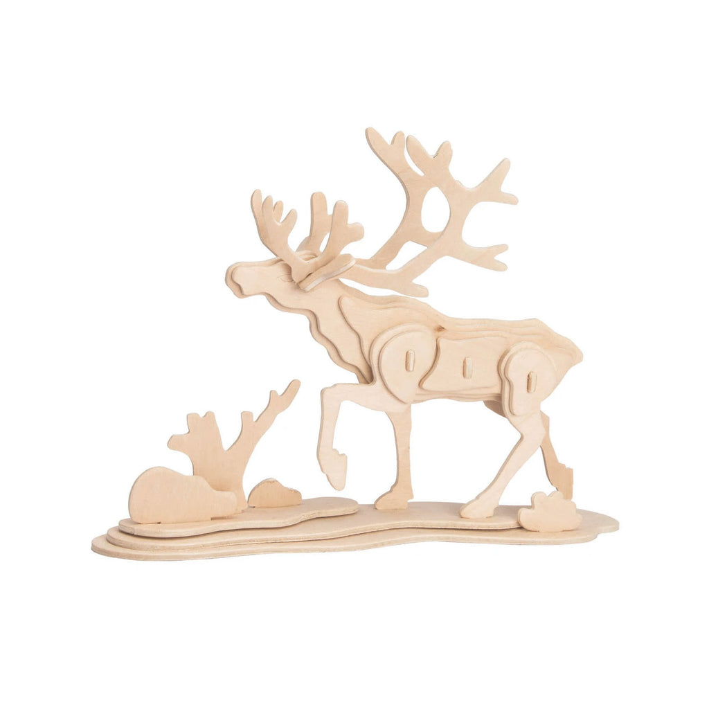 Reindeer 3D Wooden Puzzle, 8-3/4-Inch