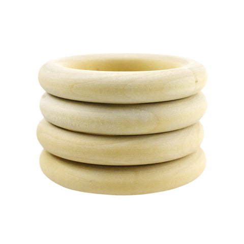 DIY Craft Wood Rings, 2-1/2-Inch, 4-Count - Natural