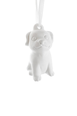 3D Plaster Dog DIY Ornament, 3-1/4-Inch