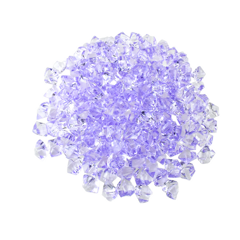 Acrylic Ice Rocks Assorted Sizes, 1-Inch, 100-Count - Lavender