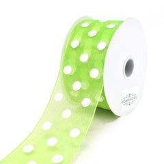 Polka Dot Sheer Ribbon, 1-1/2-Inch, 3-Yard