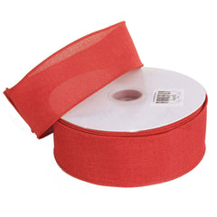 Linen Fabric Ribbon Wired Edge, 2-1/2-Inch, 50 Yards