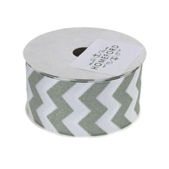 Sugar Chevron White Grosgrain Ribbon, 1-1/2-inch, 3-yard