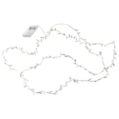 LED Silver Leaf Fairy Lights, 7-Feet - Warm White