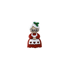 Christmas Mr & Mrs Claus Embellishments, 1-lnch, 3-Piece