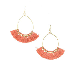 Fan Tear Drop Dangle Earrings, 2-Inch