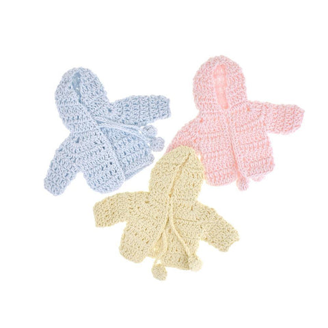 Mini Crochet Knitted Hoodie Favors, 3-1/2-Inch, 3-Piece