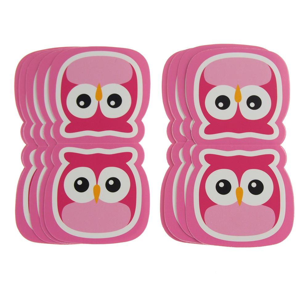 Owl Safari Animal Paper Cut Outs, Pink, 4-1/2-Inch, 10-Count