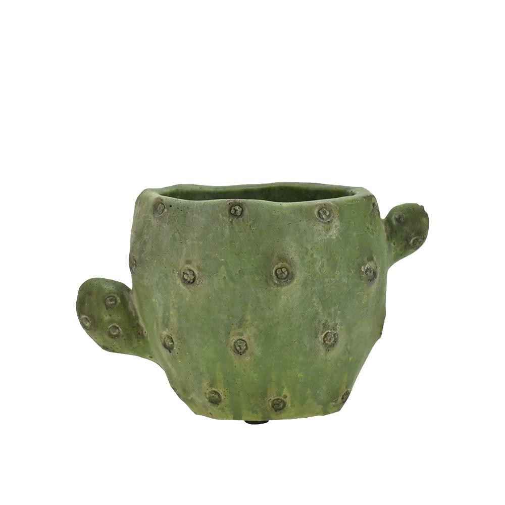 Cemented Cactus-Shaped Pot, 6-1/2-Inch