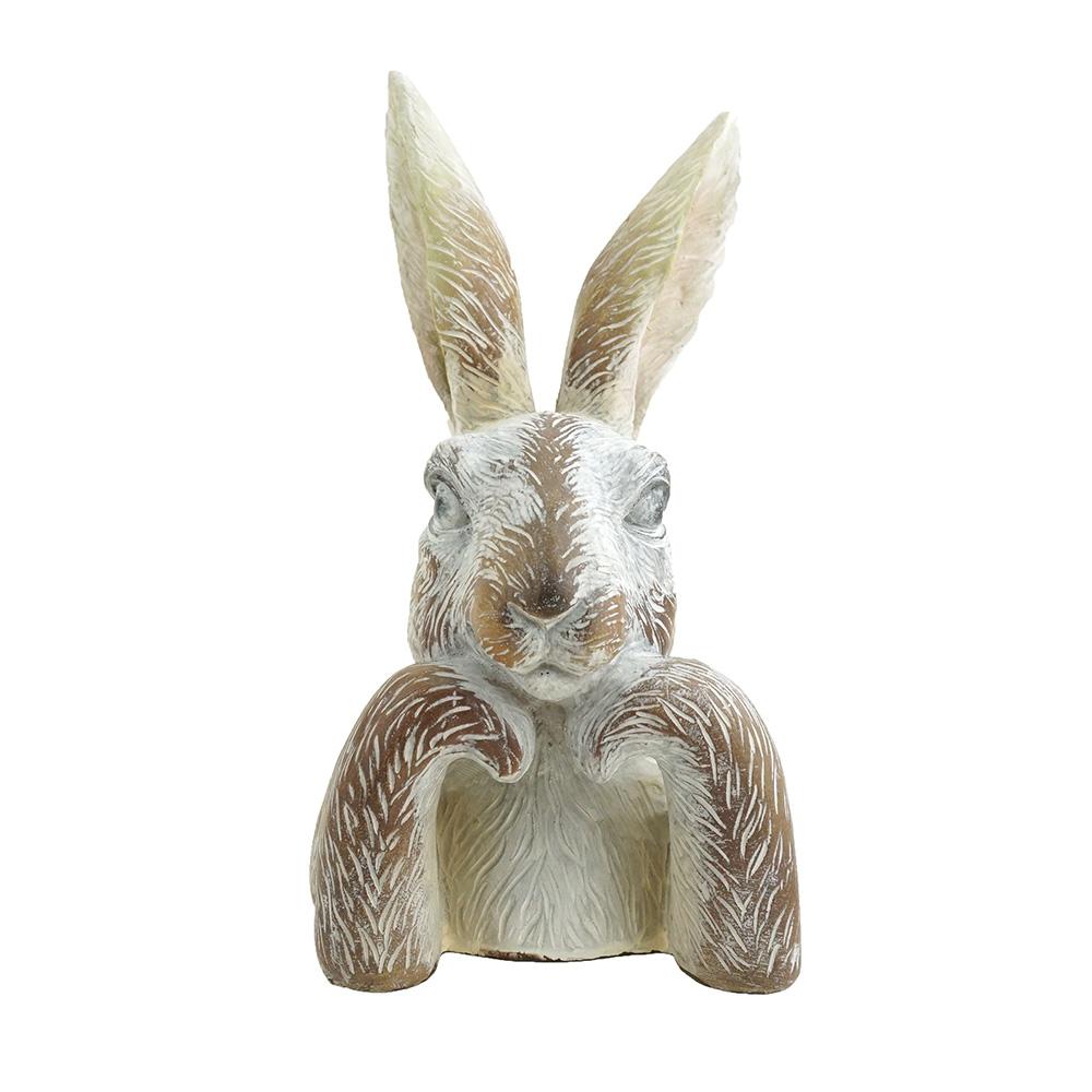 Curious Rabbit Easter Home Decor Figurine, 6-3/4-Inch