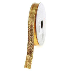 Solid Metallic Holiday Christmas Wired Ribbon, 3/8-Inch, 10 Yards