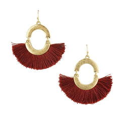 Mini Tassel Drop Dangle Earrings, 1-1/2-Inch