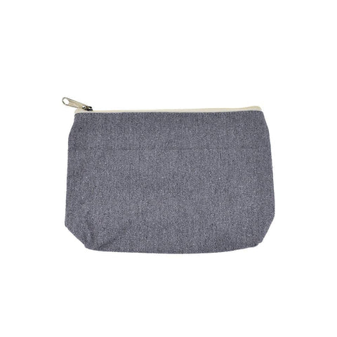Recycled Canvas Zipper Pouch, 8-Inch