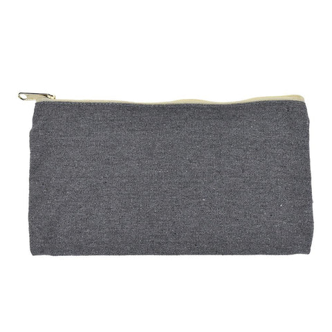 Recycled Canvas Zipper Pouch, 9-1/4-Inch