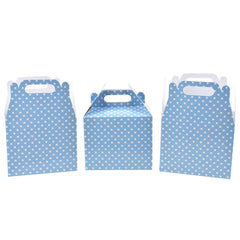 Polka Dot Patterned Party Favor Boxes, 4-3/4-Inch, 3-Count