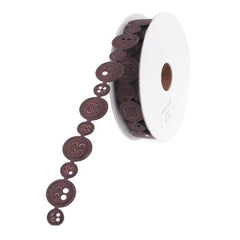 Polyester Button Garland Ribbon, 1/2-Inch, 10 Yards