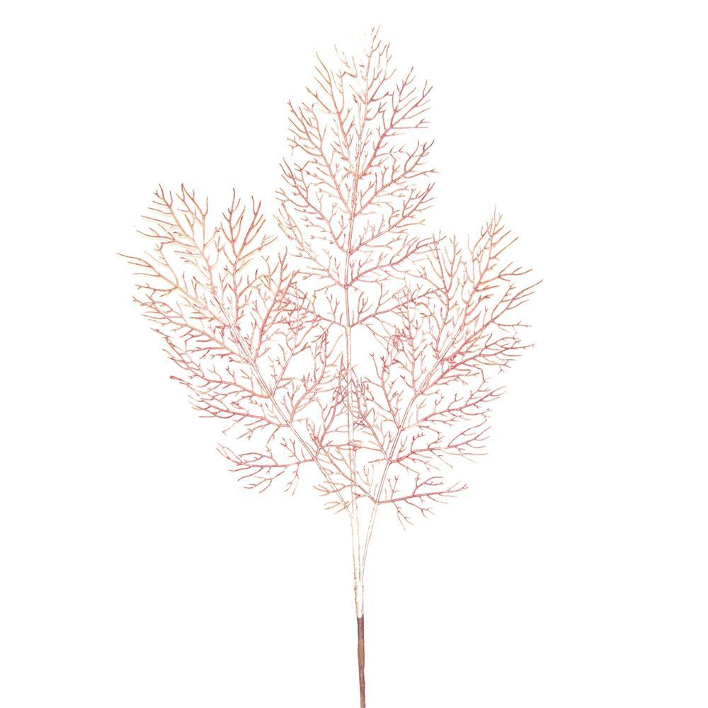 Sea Fern Christmas Tree Pick, Coral, 29-Inch