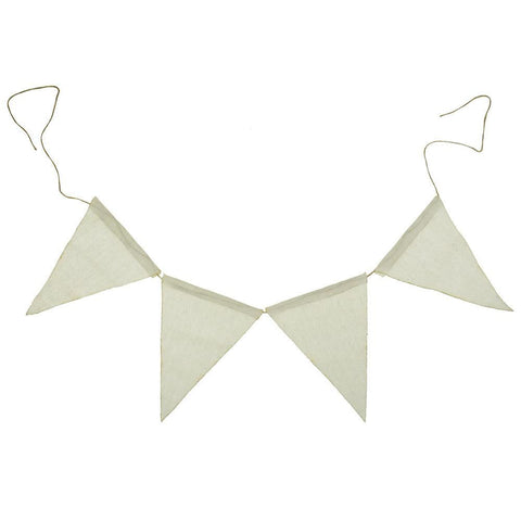 Craft Triangle Canvas Pennants And Jute Cord, 9-Inch, 4-Count