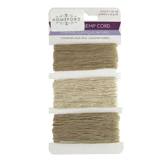 Natural Hemp Cord Color Mix, 0.8mm, 30 Yards
