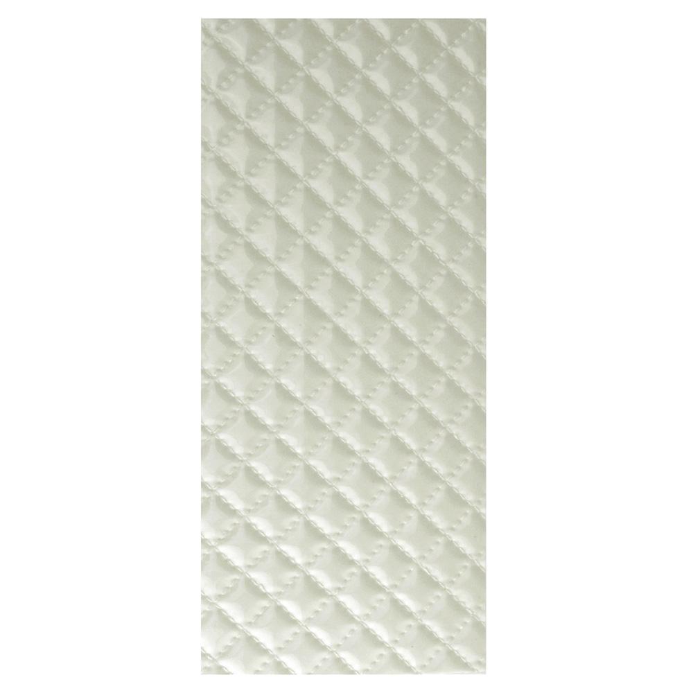 Leatherette Diamond Self Adhesive Sheet Sticker, 9-3/4-Inch, Cream