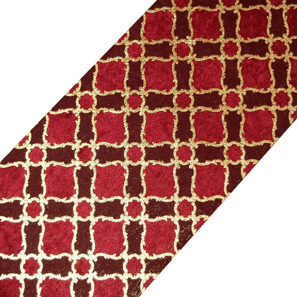 Velveteen Fabric Self-Adhesive Deluxe Sticker, 4x11-Inch, Moroccan Burgundy