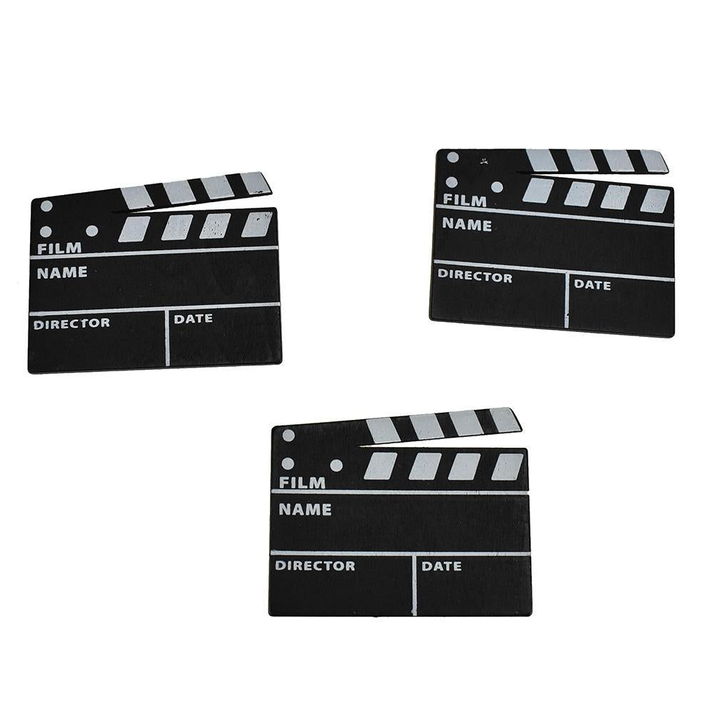 Chalkboard Director's Clapperboard Stickers, 2-3/8-Inch, 3-Count