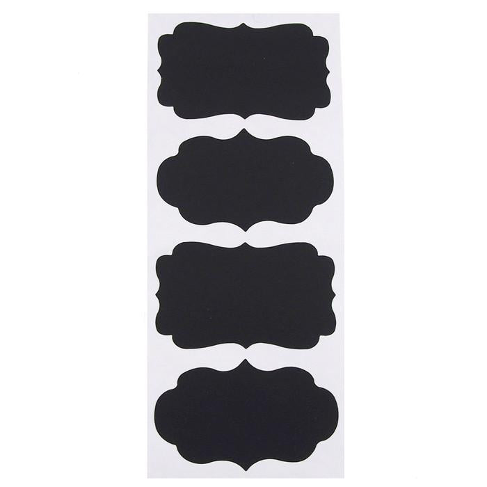 Chalkboard Label Stickers, Scalloped, Large, 3-inch, 4-count
