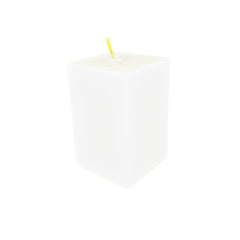 Rectangular Unscented Pillar Candle, 3-Inch