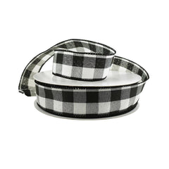 Woven Buffalo Plaid Wired Ribbon, 1-1/2-Inch, 50-Yard