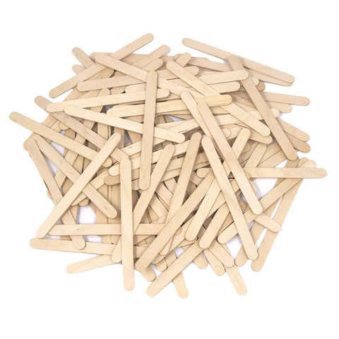 Wooden Craft Popsicle Sticks, Natural, 4-1/2-Inch, 100-Piece