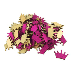 Royal Crown Glitter Wood Favors, 1-1/2-Inch
