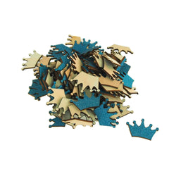 Royal Crown Glitter Wood Favors, 1-1/2-Inch
