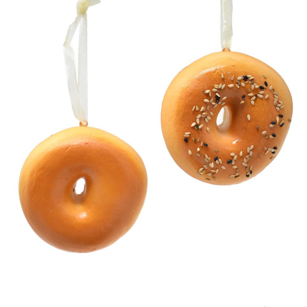 Foam Bagel Christmas Tree Ornament, 3-1/4-Inch, 2-Piece