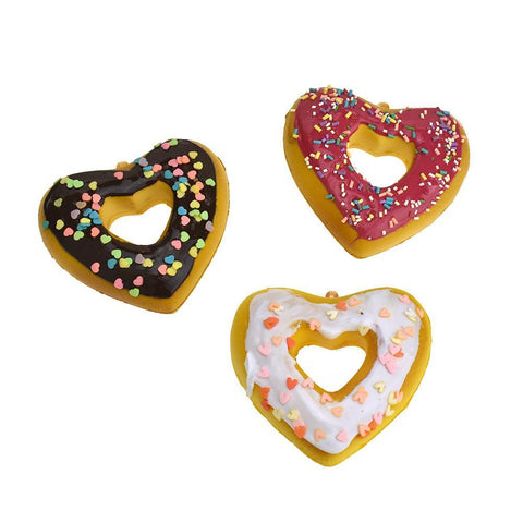 Foam Heart Donuts With Sprinkles Ornaments, 3-1/2-Inch, 3-Piece