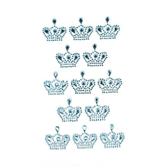 Royal High Crown Rhinestone Stickers, 1-Inch, 13-Count