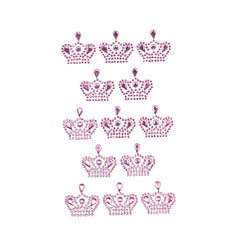 Royal High Crown Rhinestone Stickers, 1-Inch, 13-Count