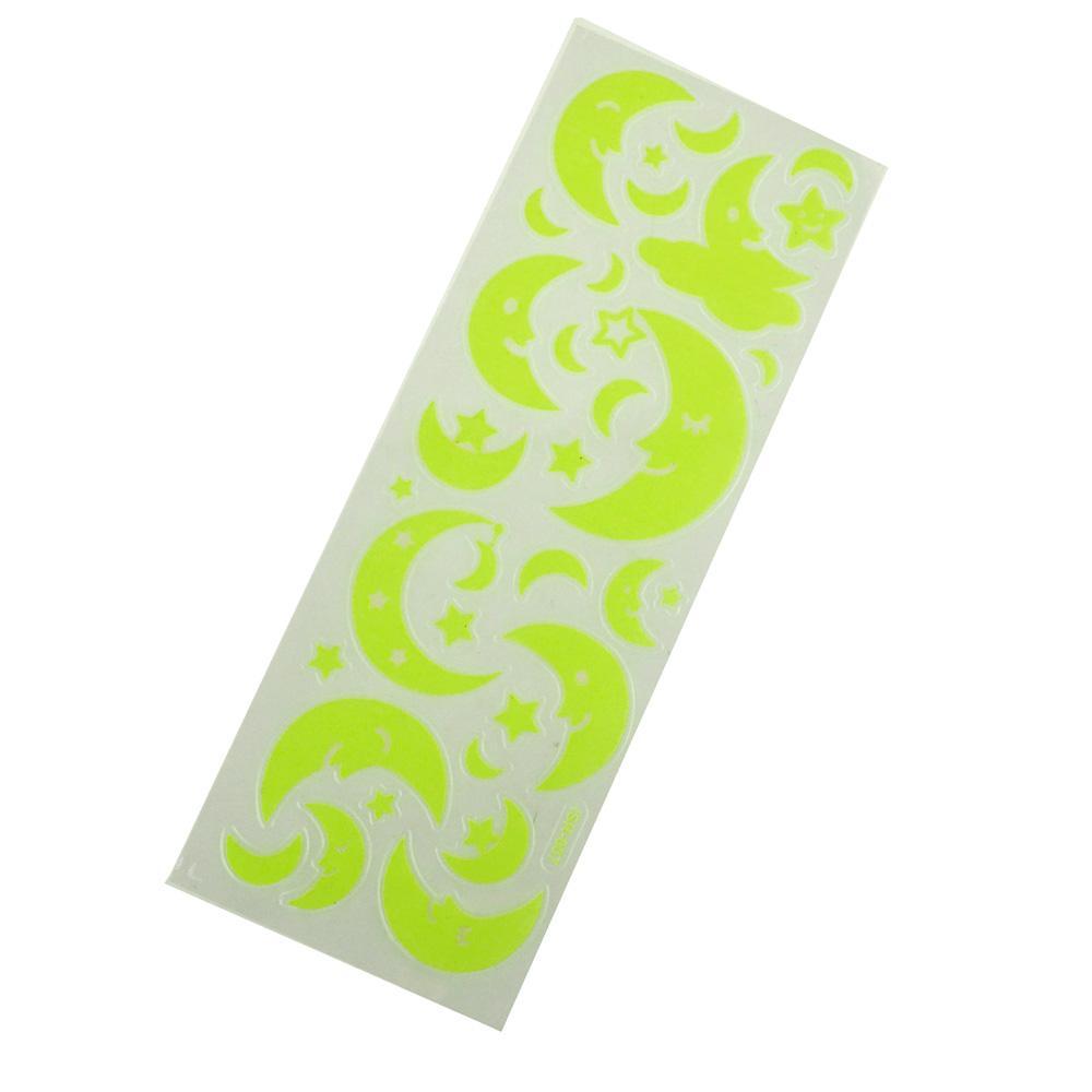 Half Moon Glow In the Dark Sticker, Green, 11-Inch