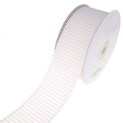 Decorative Vertical Lines Woven Ribbon, 1-1/2-Inch, 10-Yard